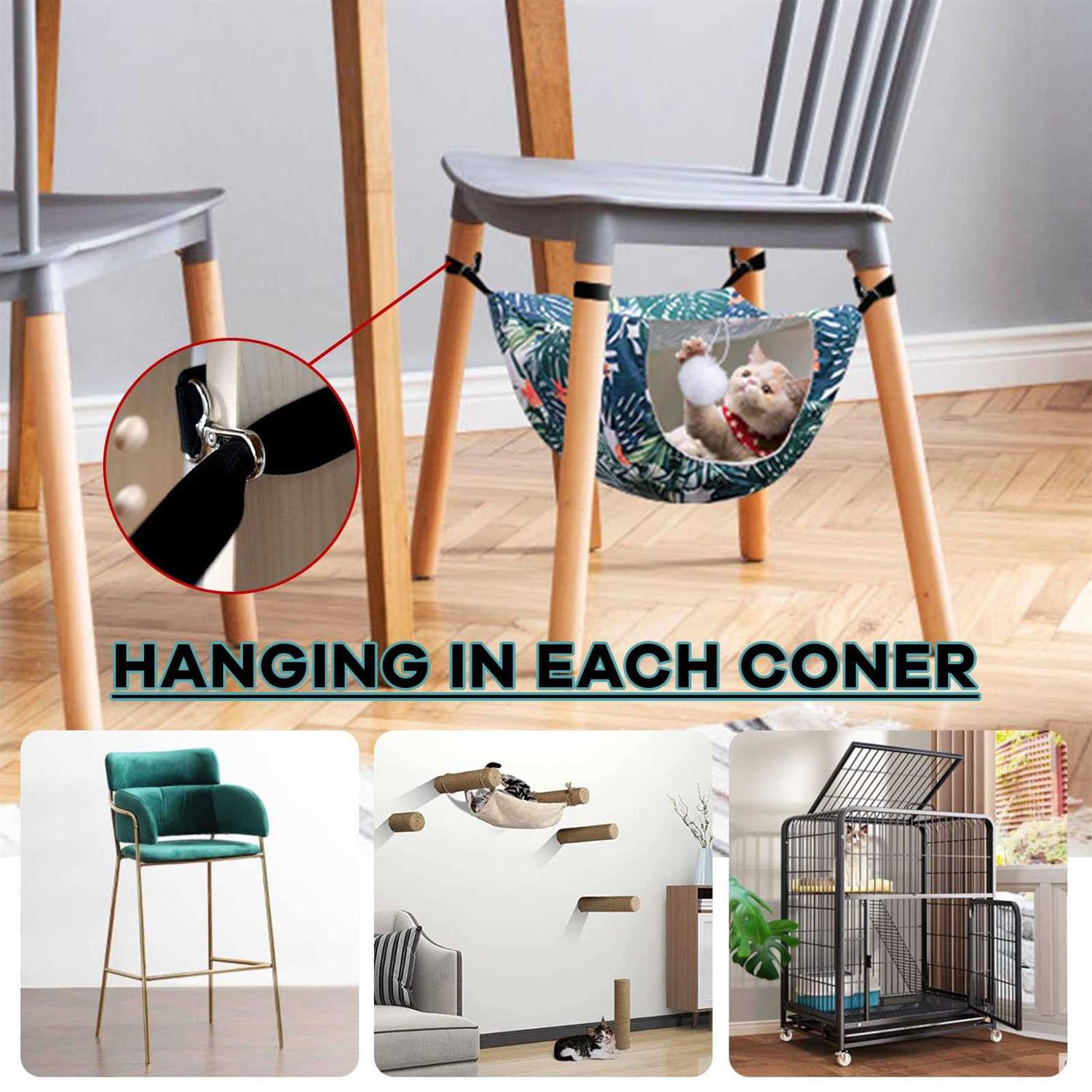 TIRTI Cat Cage Hammock, Double Layer Soft Plush Hanging Pet Bed, Suitable for Indoor Cats Kitten Ferret Hamster Rabbit or Small Animals - Healthber