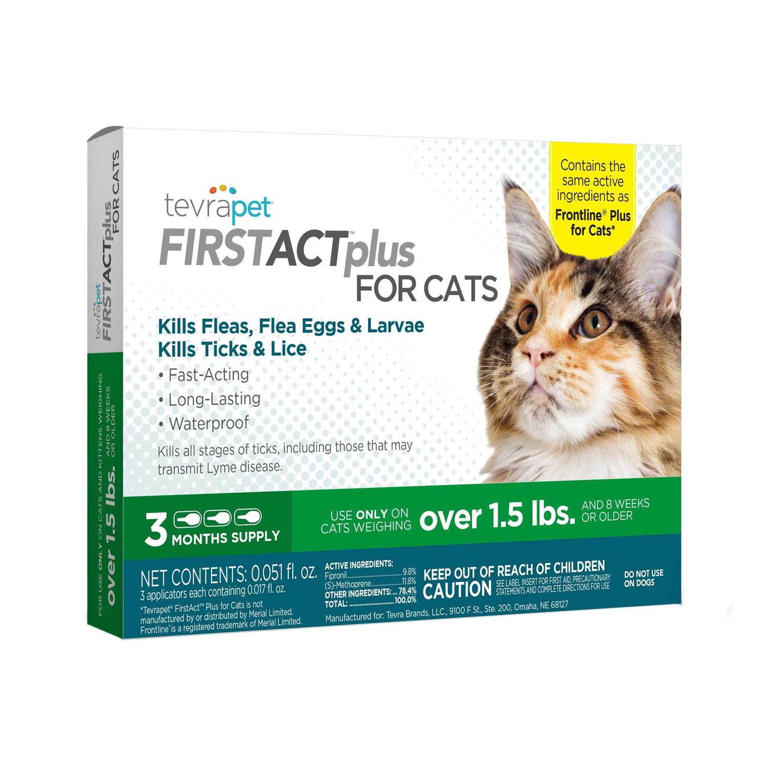 TevraPet FirstAct Plus for Cats Flea and Tick Prevention - Healthber