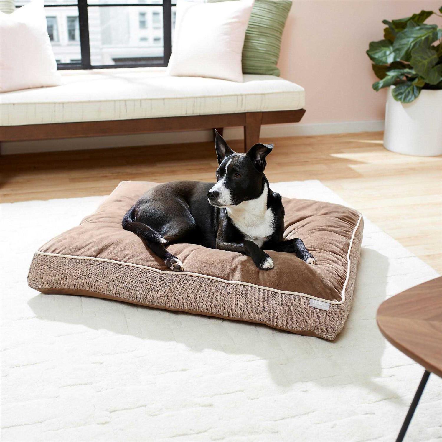 Frisco Plush Orthopedic Pillow Dog Bed w/Removable COVER - Healthber