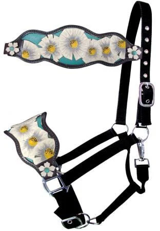 Showman Poppy Flower Bronc Nose Halter - Healthber