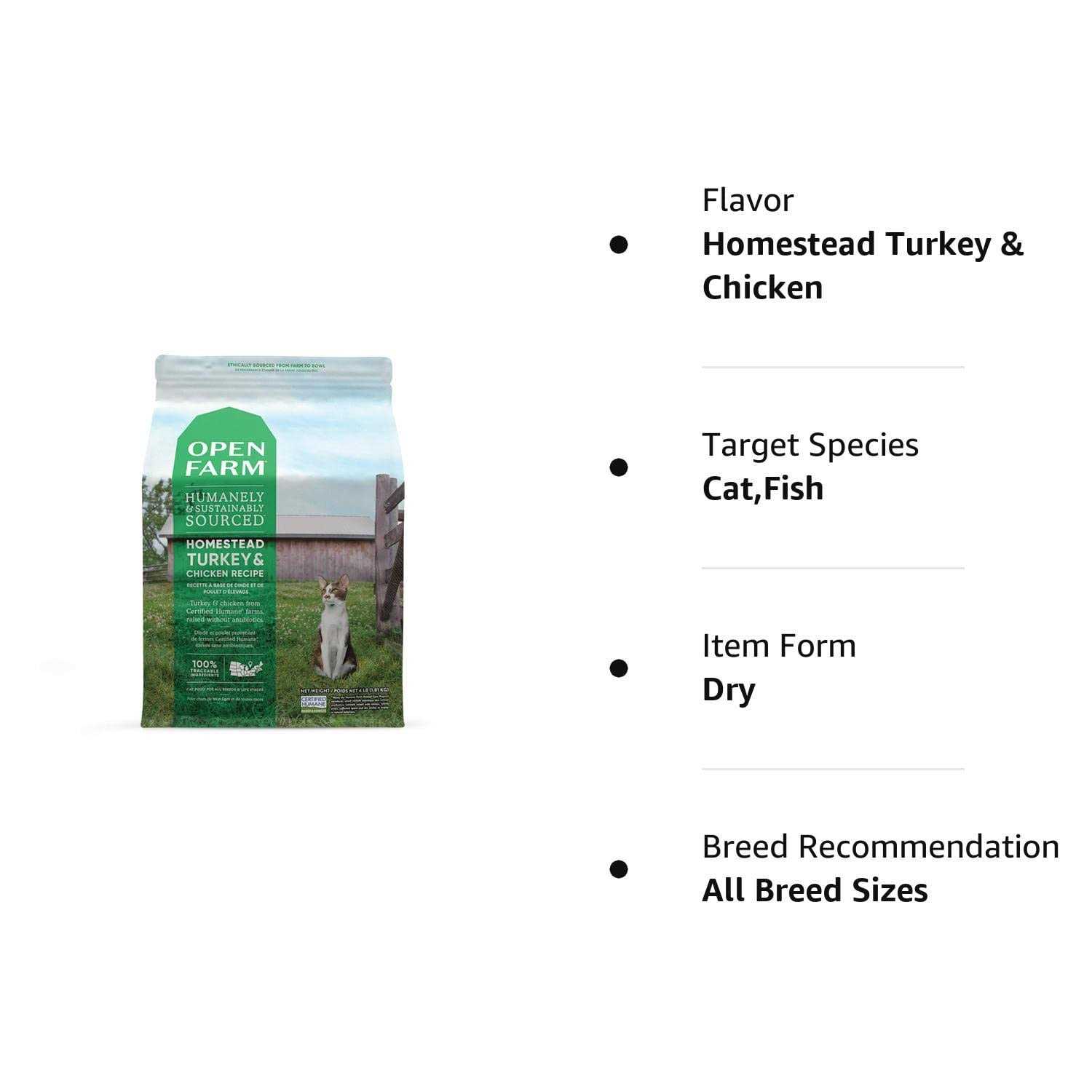 Open Farm Grain Free Homestead Turkey & Chicken Dry Cat Food - Healthber