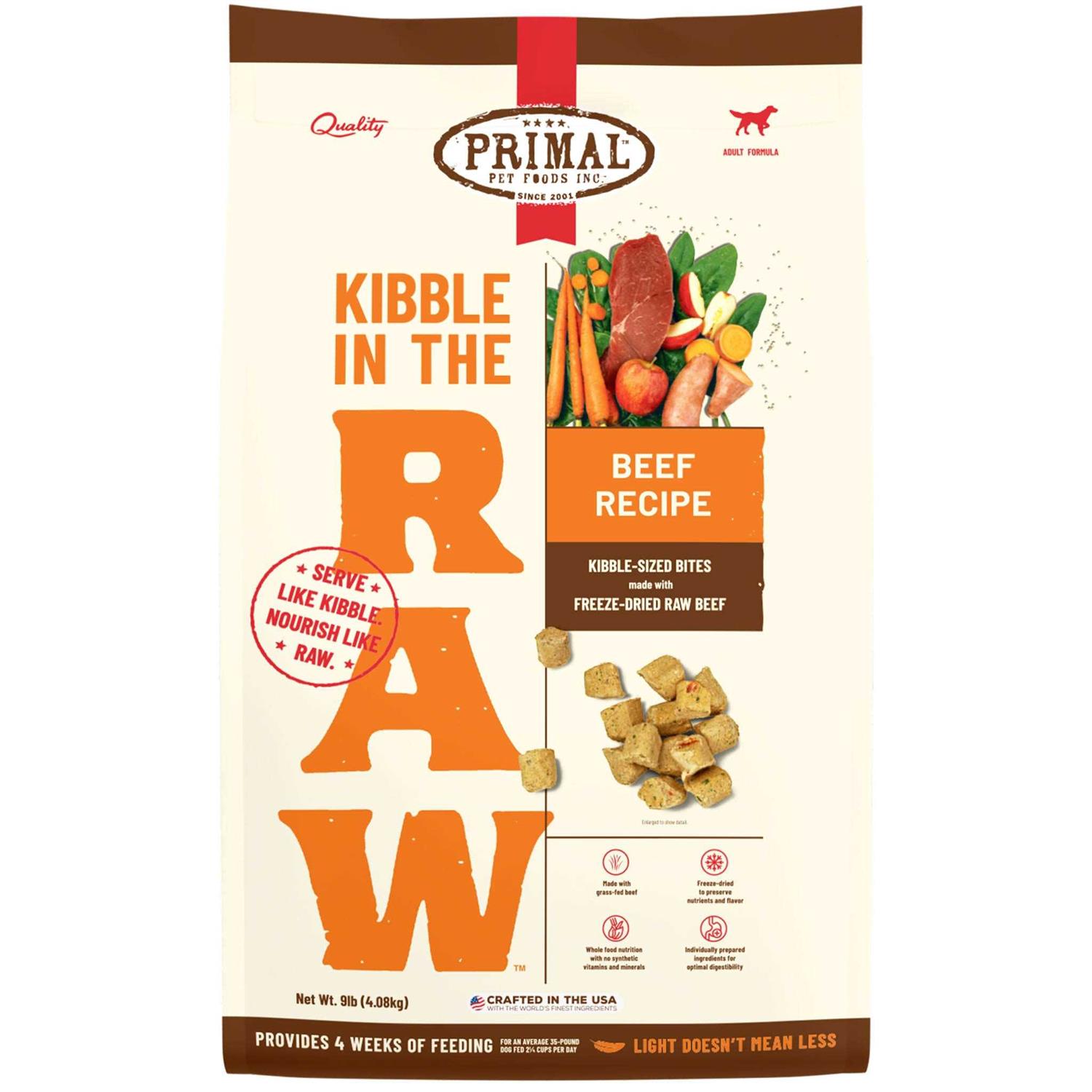 Primal Kibble in The Raw Beef Dog Food - Healthber