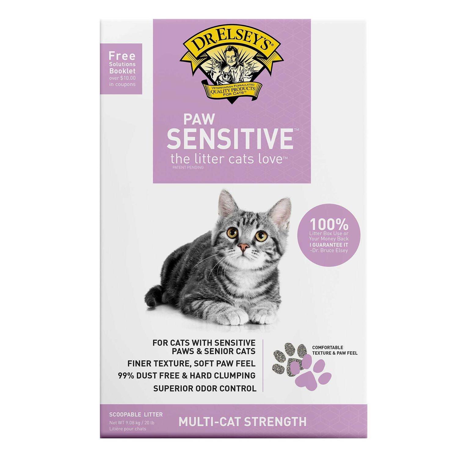 Dr. Elsey’s Precious Cat Paw Sensitive Clumping Multi-Cat Clay Litter - Healthber