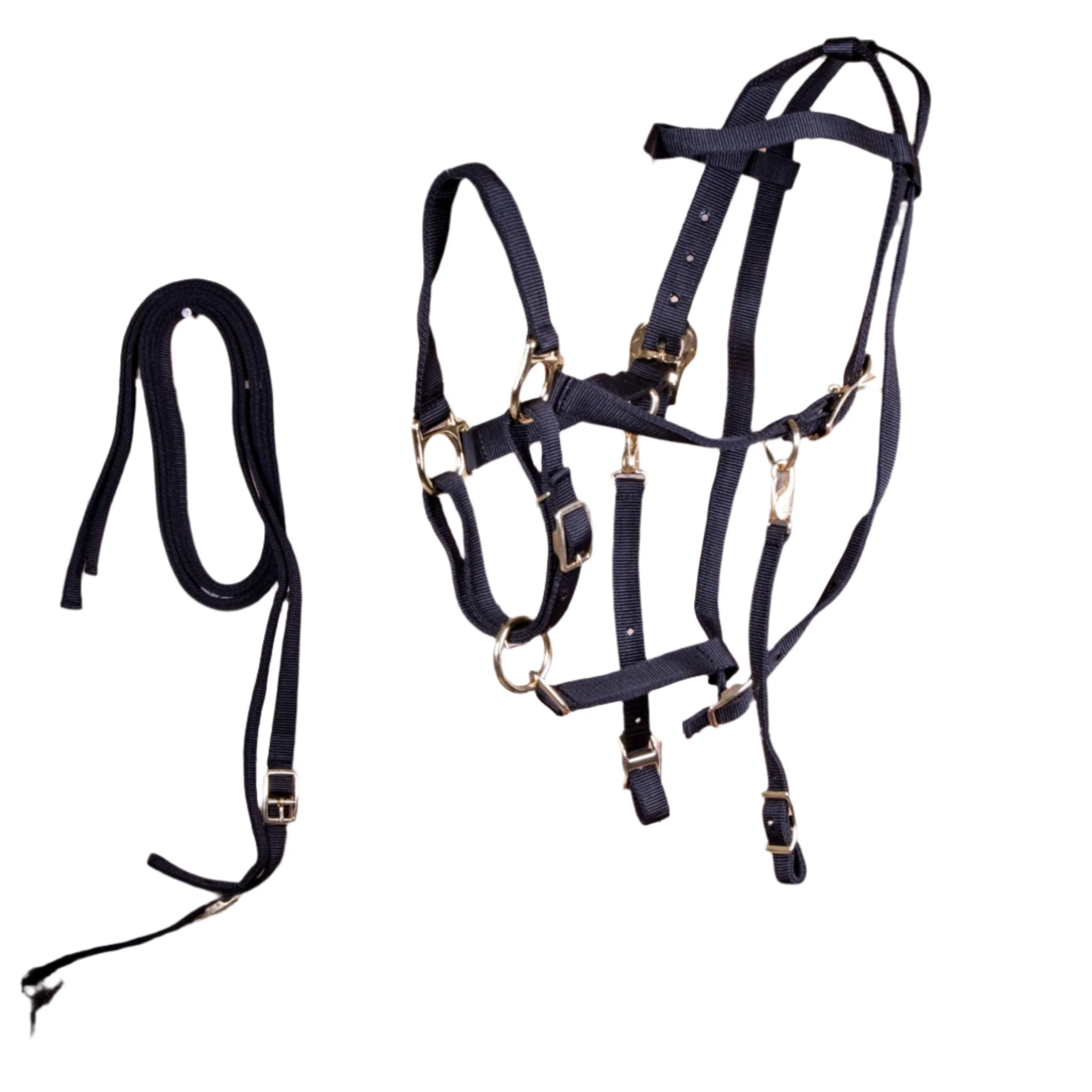 Nylon Combination Horse Halter Bridle with Reins - Healthber