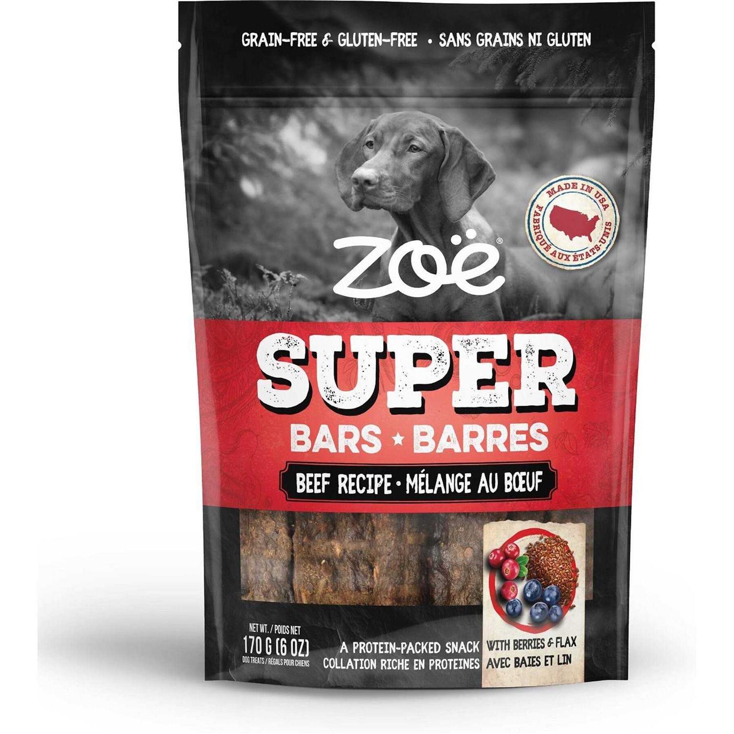 Zoe Beef Recipe Super Bars Dog Treats - Healthber