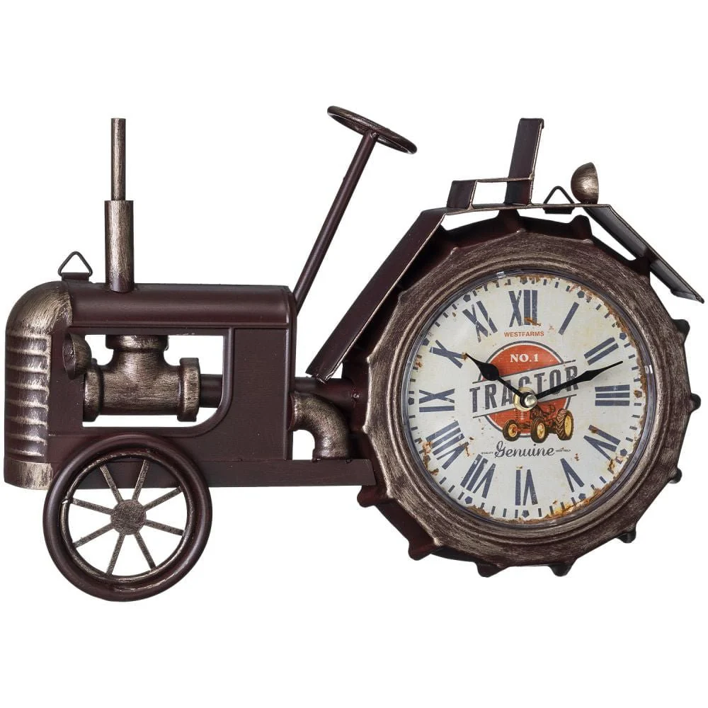 Bronze Tractor Wall Clock - Healthber