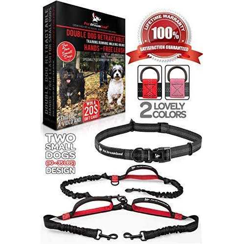 Pet Dreamland Exquisite Double Dog Leash for Large Dogs Hands Free Dog Leash 2 Dogs - Healthber