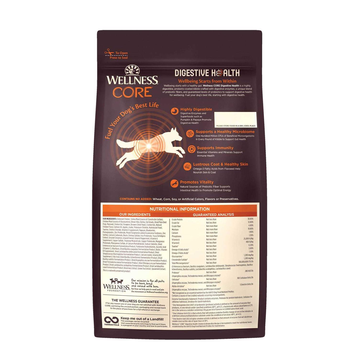 Wellness Core Digestive Health Dry Dog Food Recipe - Healthber