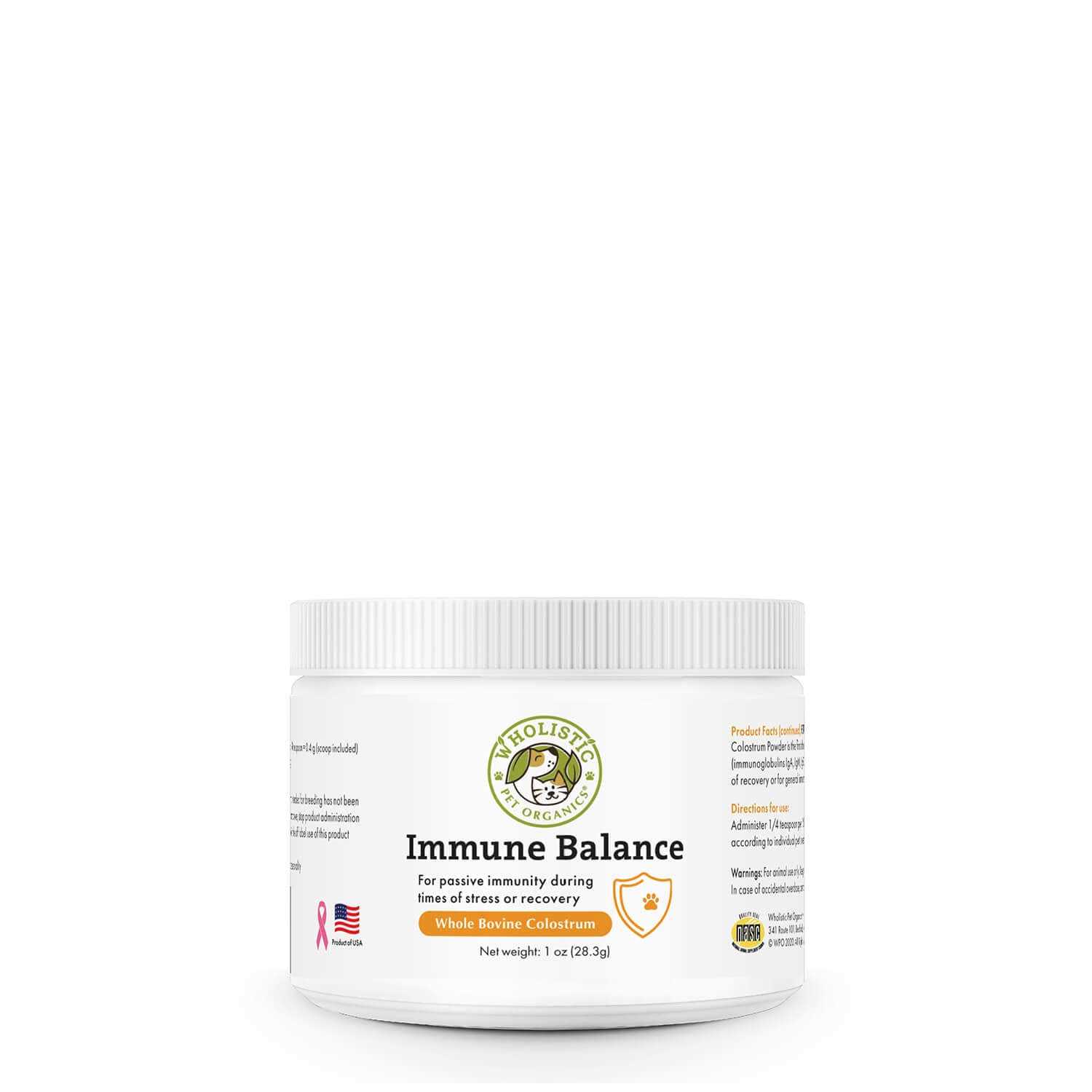 Wholistic Pet Organics Colostrum Powder - Healthber