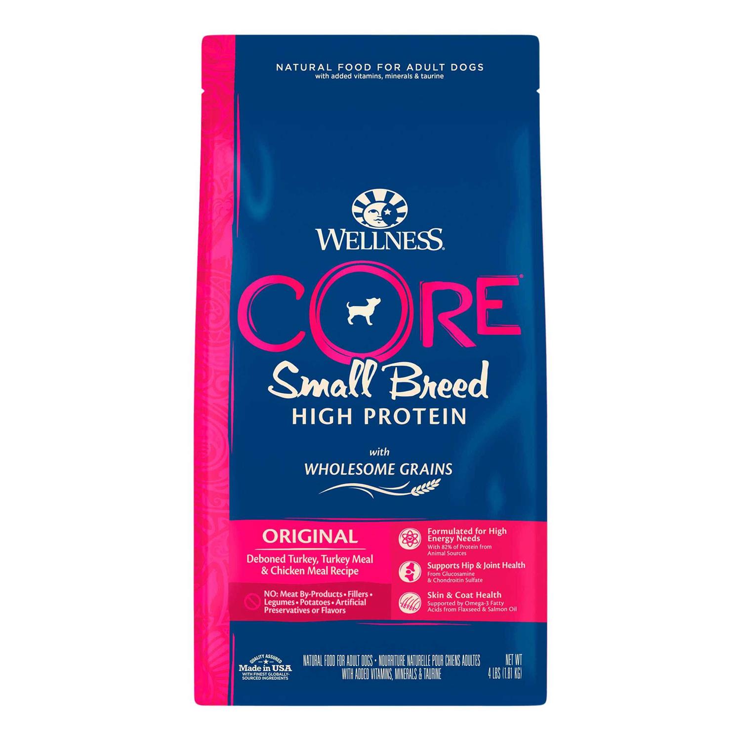 Wellness CORE High Protein Wholesome Grains Small Breed Original Recipe Dry Dog Food - Healthber