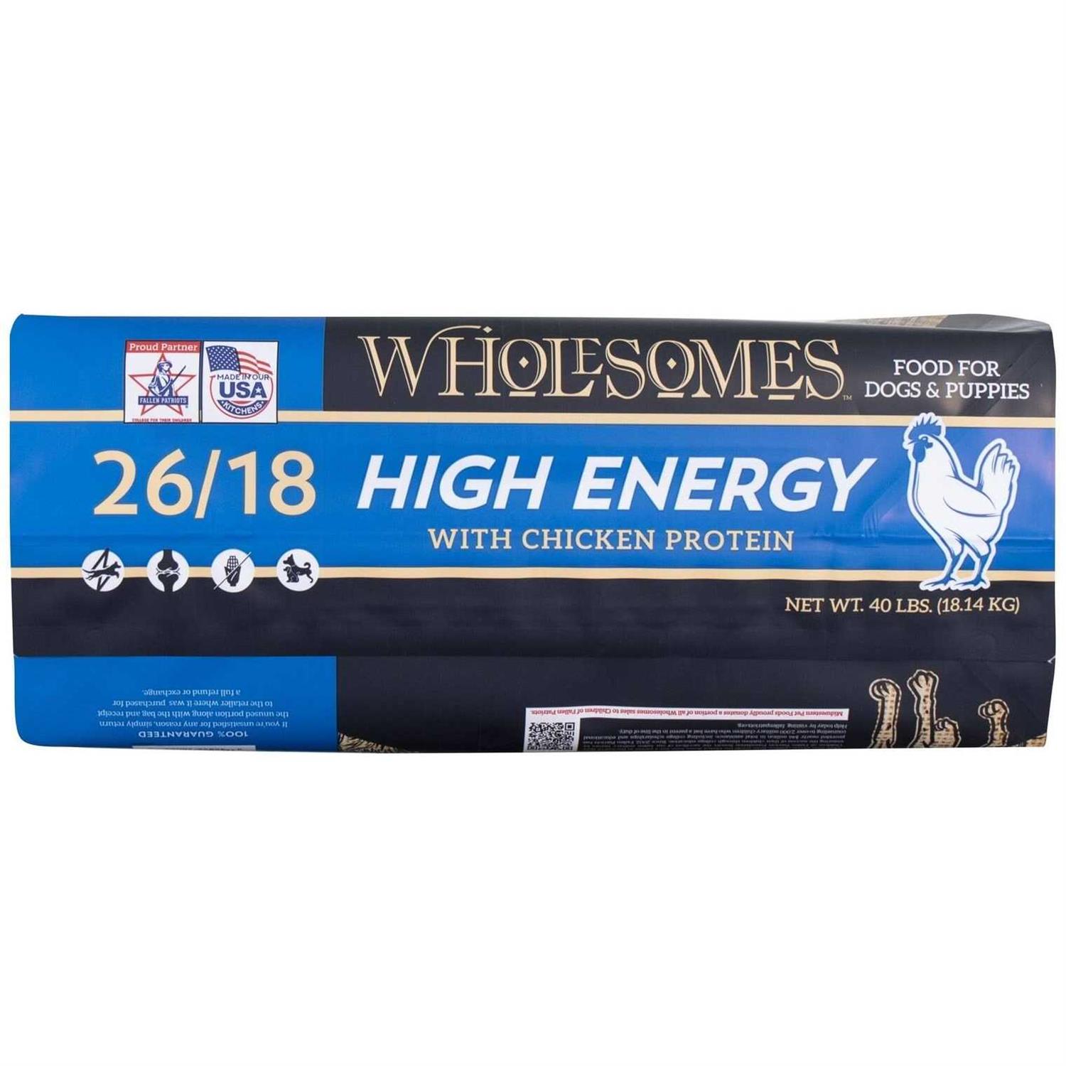 Wholesomes High Energy 26/18 Dry Dog Food - Healthber