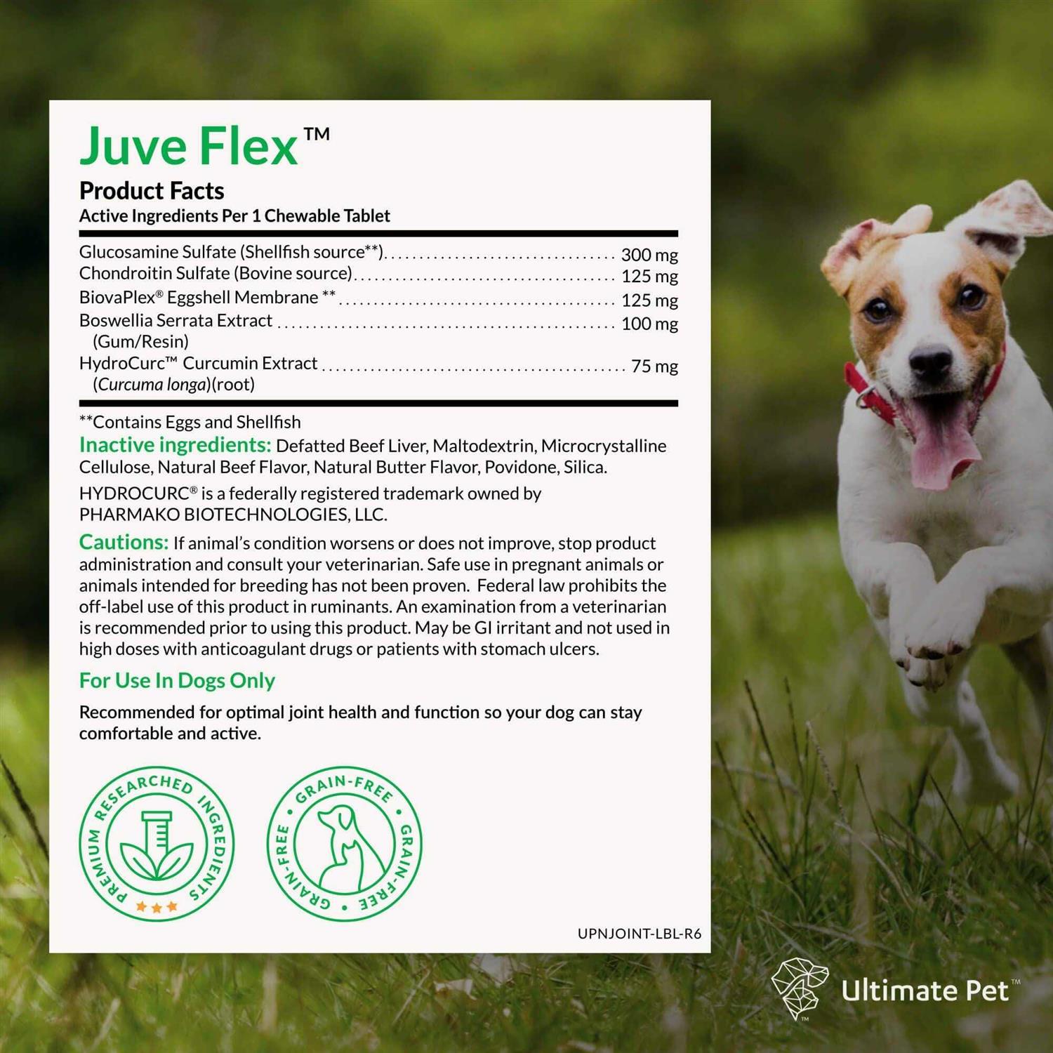 Ultimate Pet Nutrition Canine Hip & Joint Support Juve Flex Supplement for Dogs - Healthber