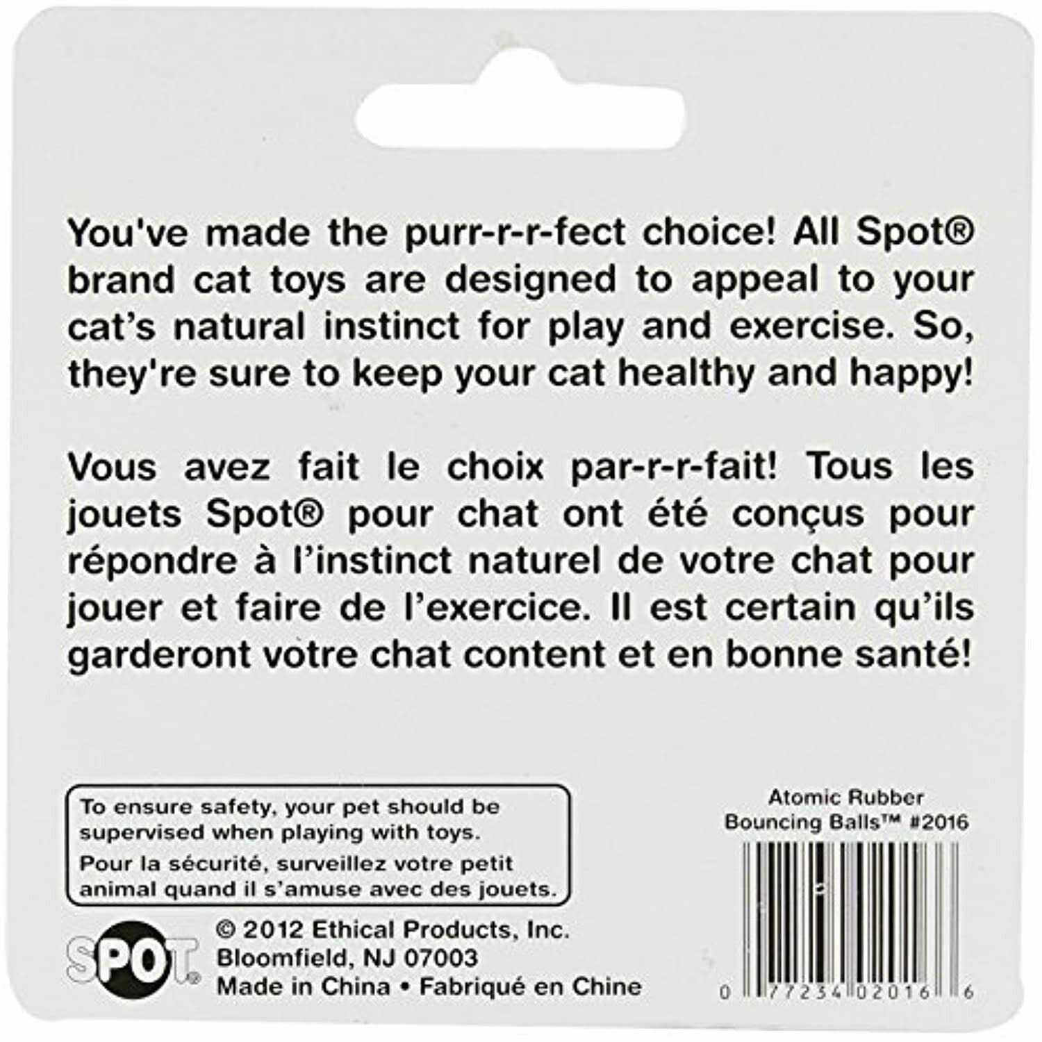 Spot Atomic Rubber Bouncing Ball Cat Toy - Healthber