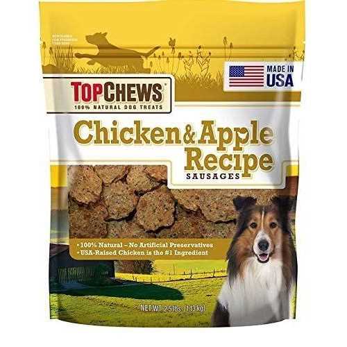 Top Chews Chicken & Apple Recipe 100% Natural Dog Treats - Healthber