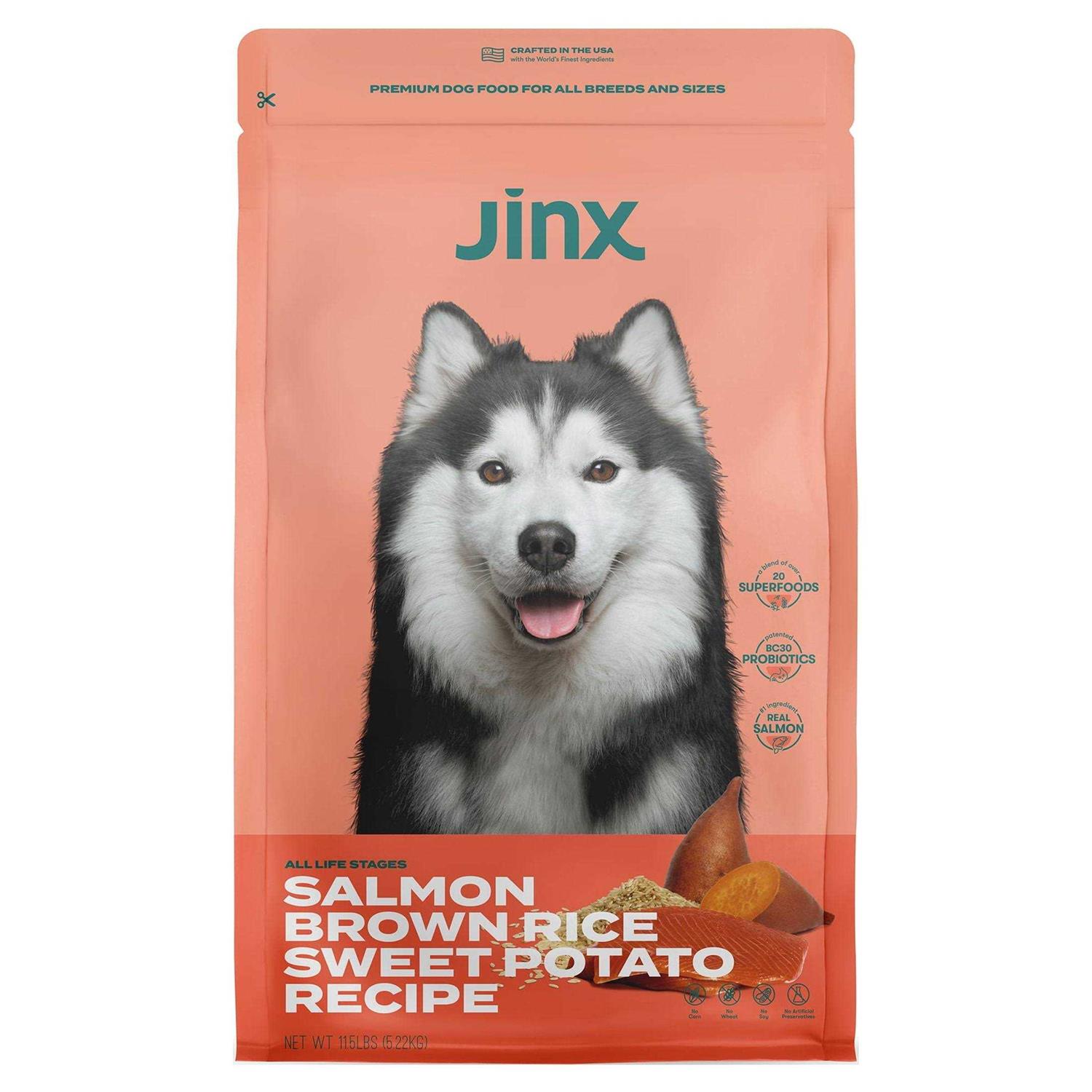 Jinx Salmon Brown Rice & Sweet Potato Dry Dog Food - Healthber