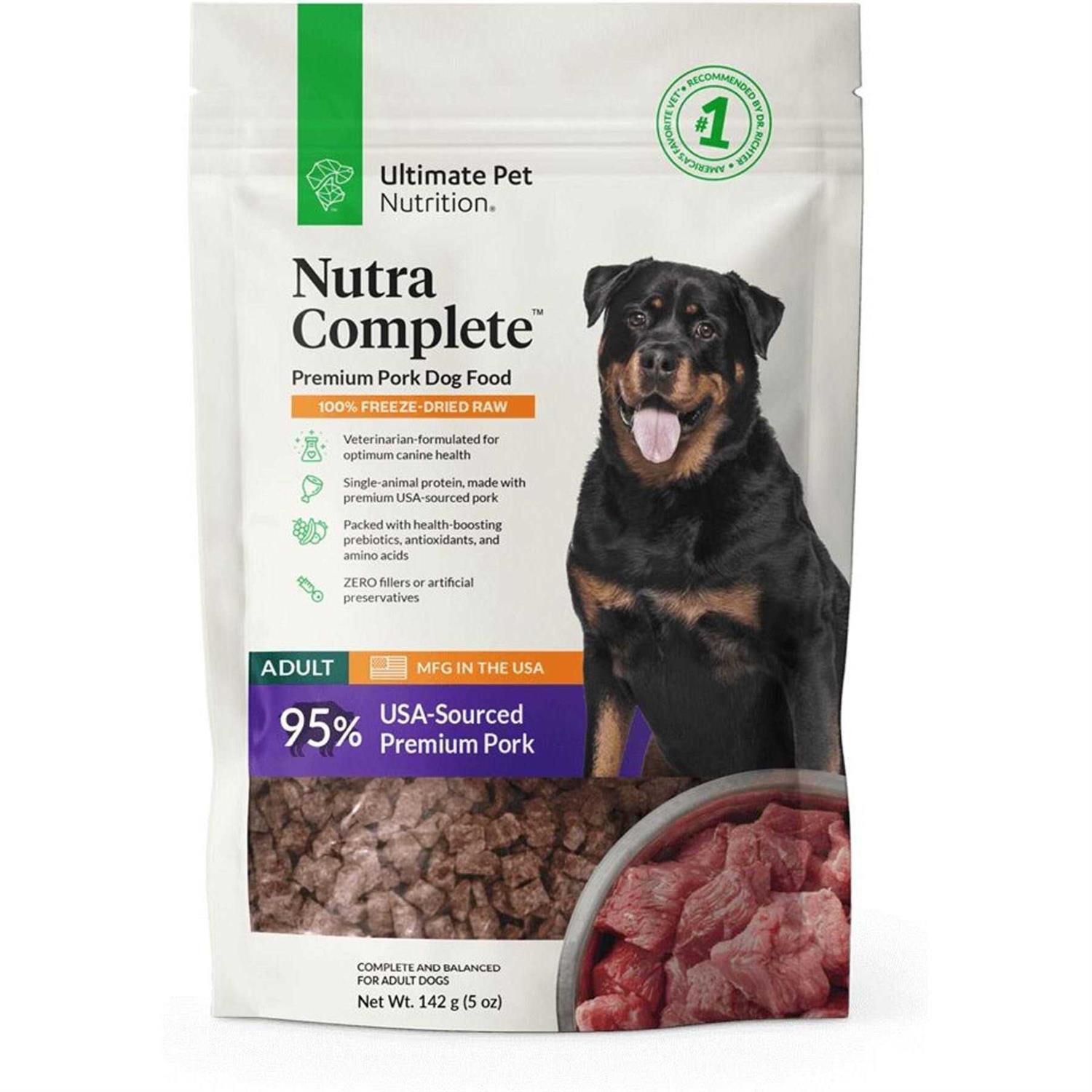Ultimate Pet Nutrition Freeze Dried Raw Nutra Complete Pork Dog Food - Healthber