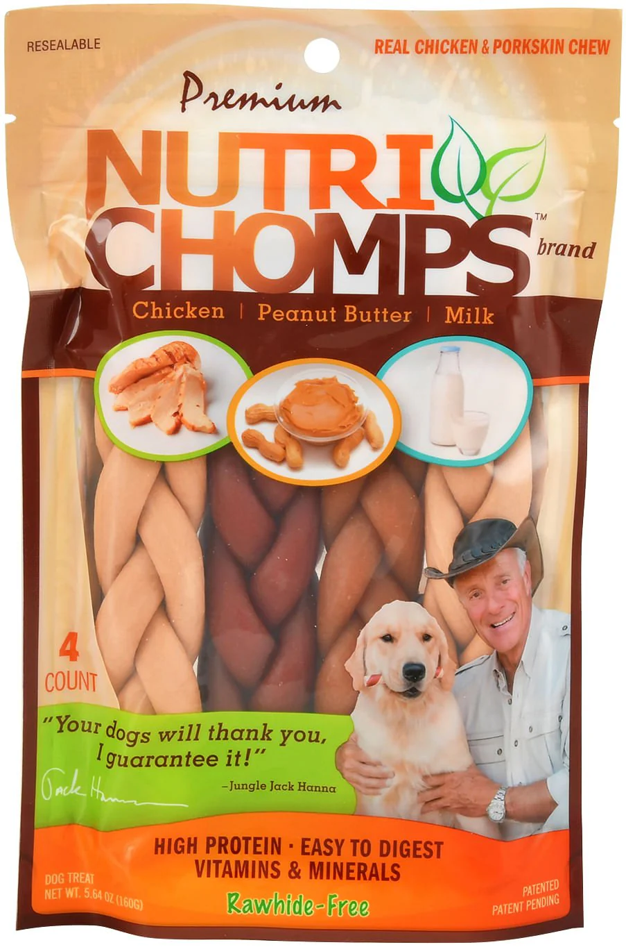 Nutri Chomps Premium Braids 4 count Variety Pack - Healthber