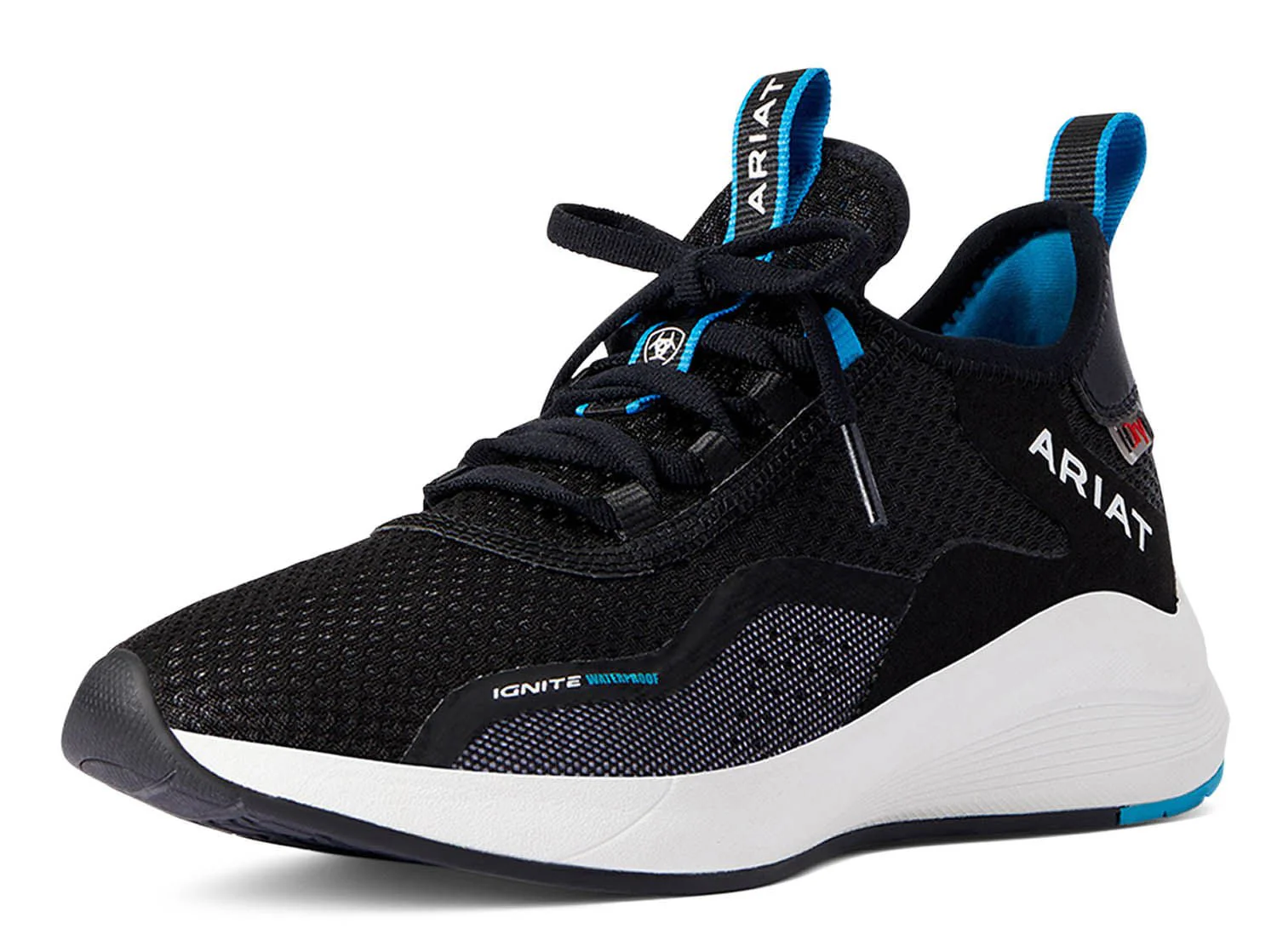 Ariat Women's Ignite Waterproof Tennis Shoes, Black - Healthber