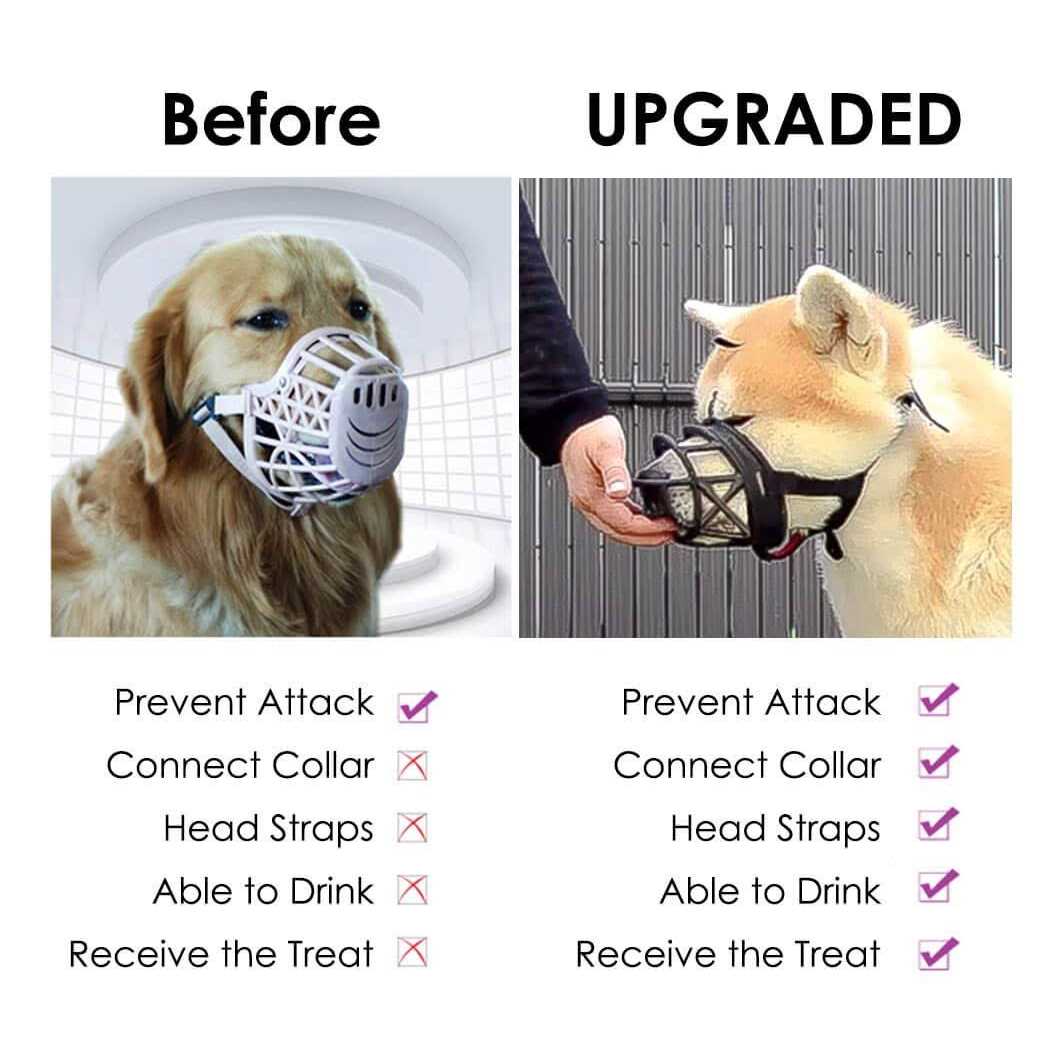 Mayerzon Dog Muzzle, Basket Breathable Silicone Dog Muzzle for Anti-Barking and Anti-Chewing - Healthber