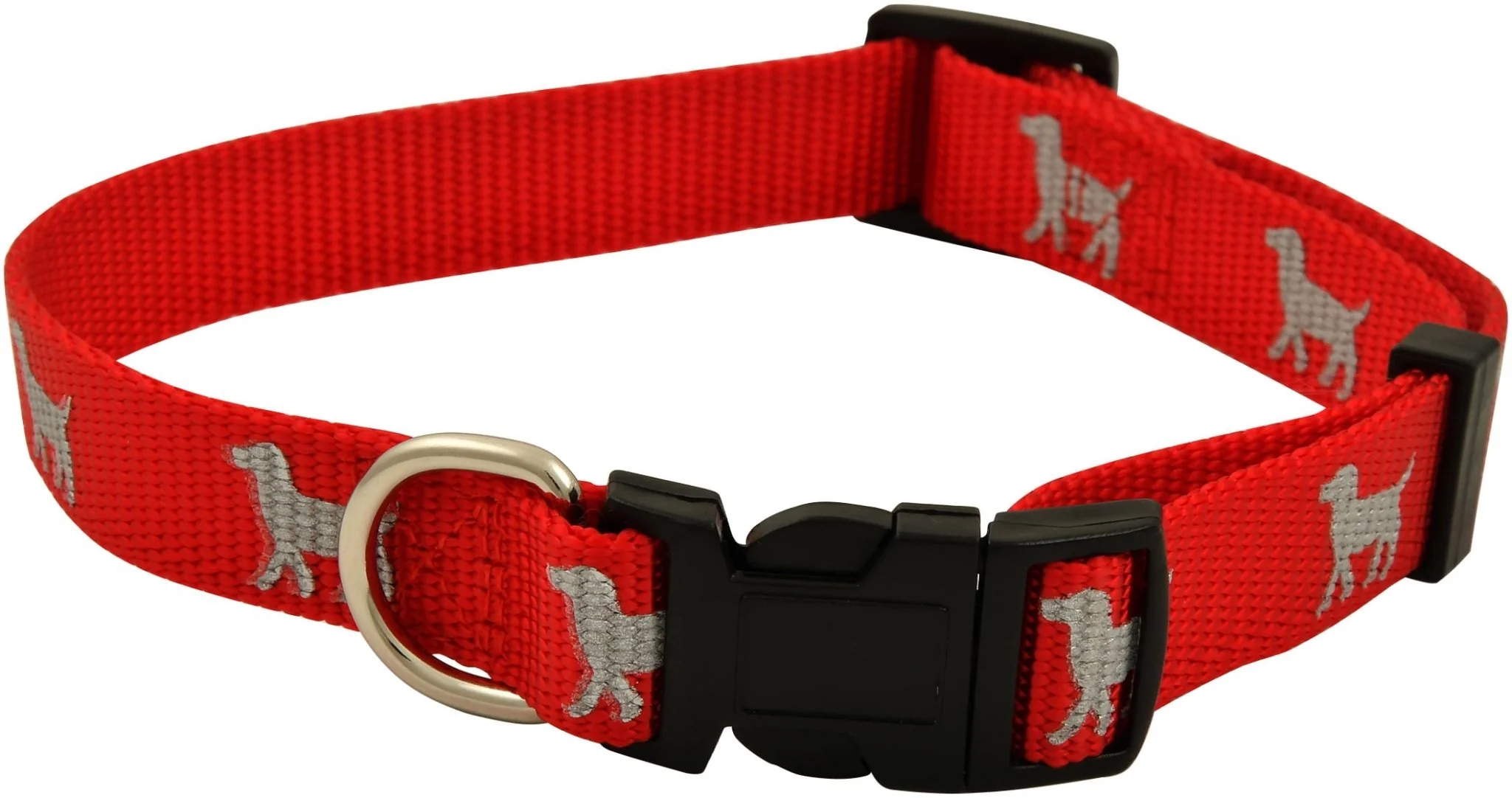 Reflective Hound Series Adjustable Nylon Dog Collars, 5/8
