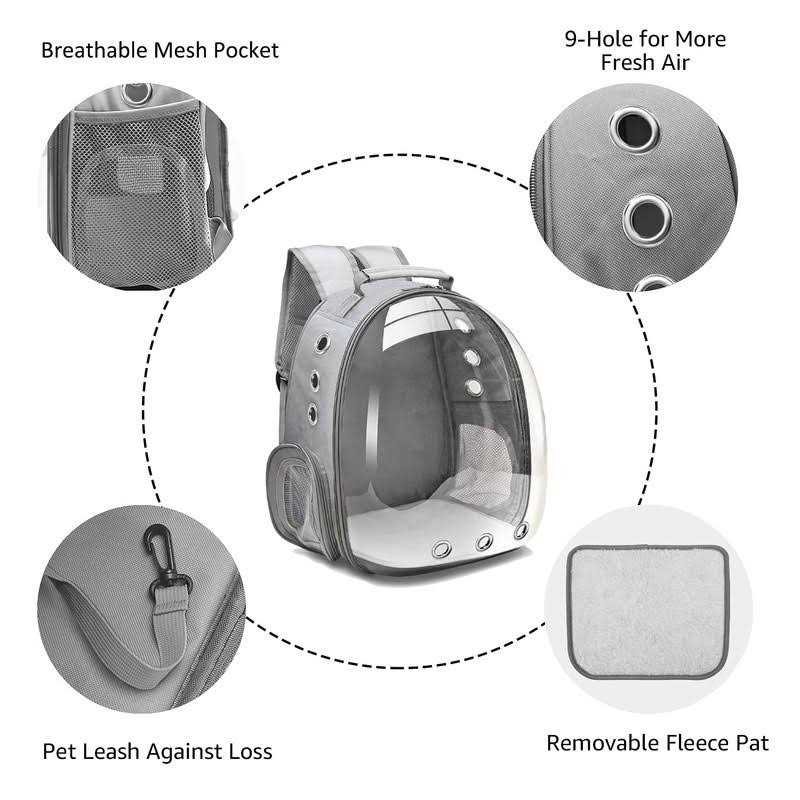 Henkelion Bubble Carrying Bag for Small Medium dogs cats - Healthber