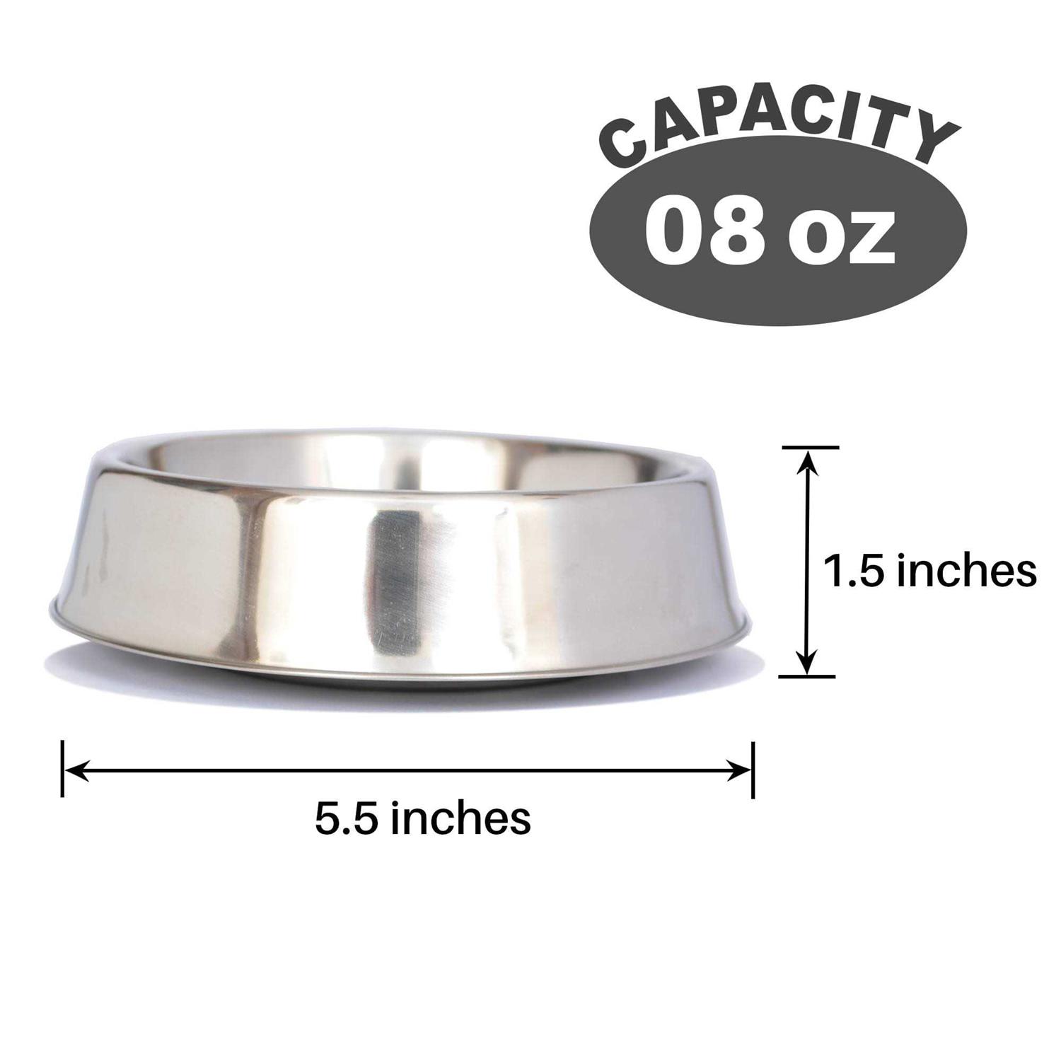 Iconic Pet 2 pack Anti Ant Stainless Steel Non Skid Pet Bowl for Dog or Cat - Healthber