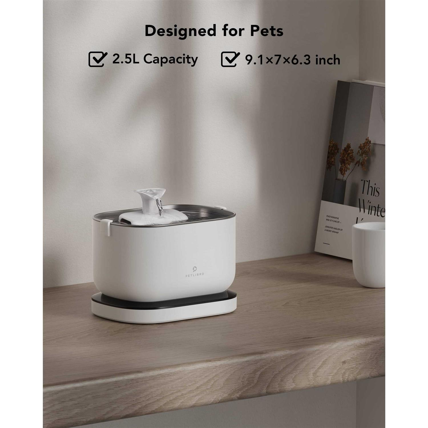 Petlibro Dockstream Battery Operated Cat Water Fountain - Healthber