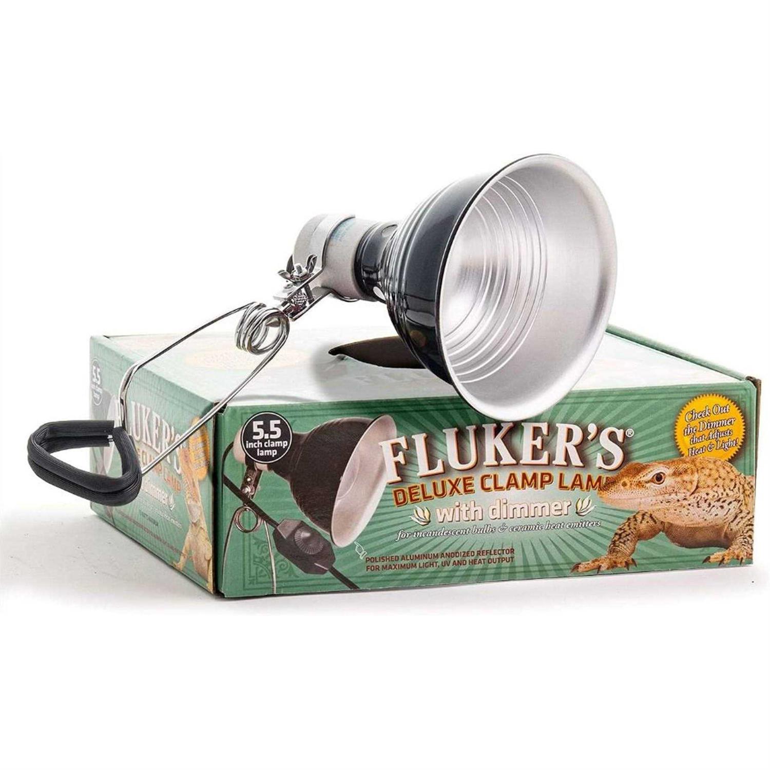 Flukers Clamp Lamp with Dimmer - Healthber