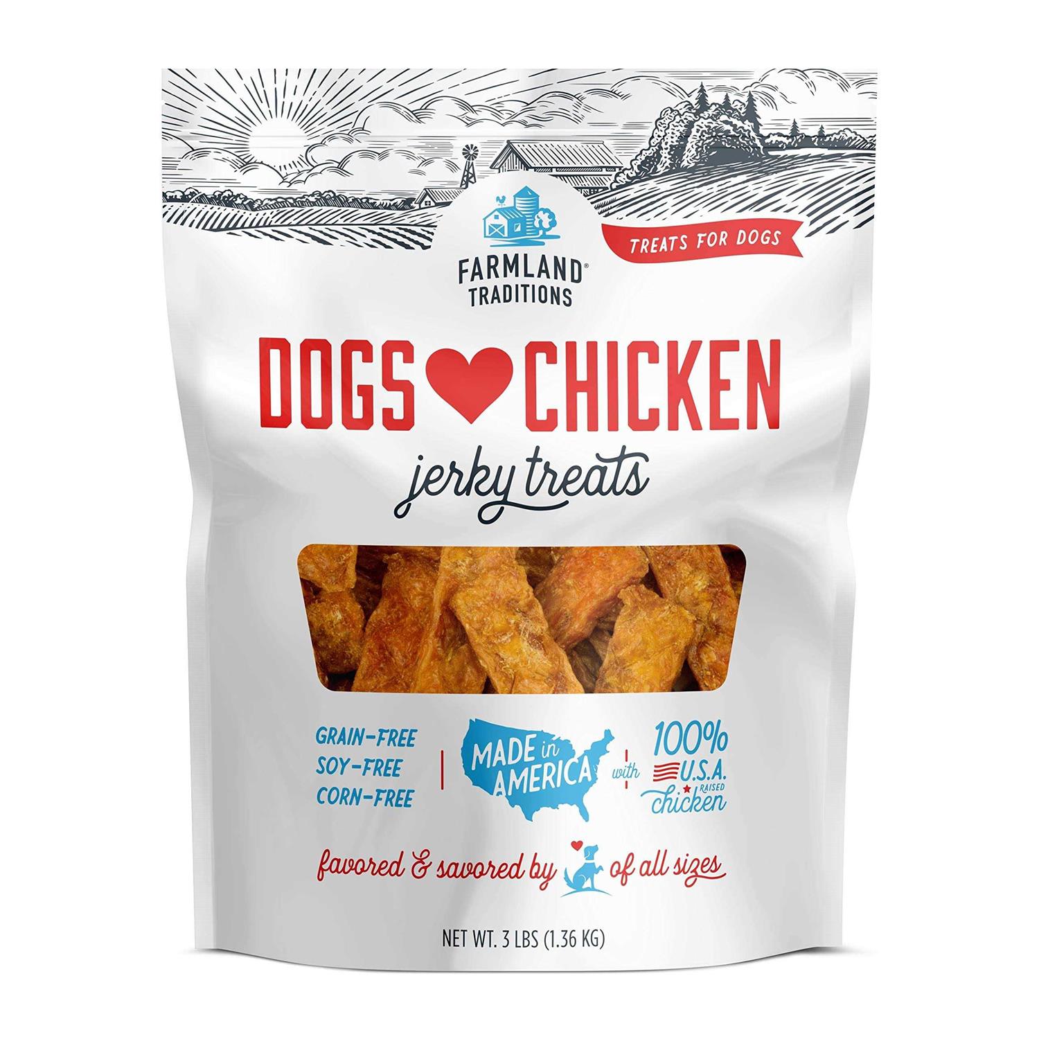 Farmland Traditions Dogs Love Chicken Jerky Treats - Healthber