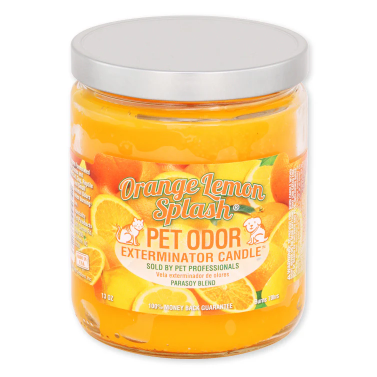 Pet Odor Exterminator Candle, Orange Lemon Splash, 13 oz - Healthber