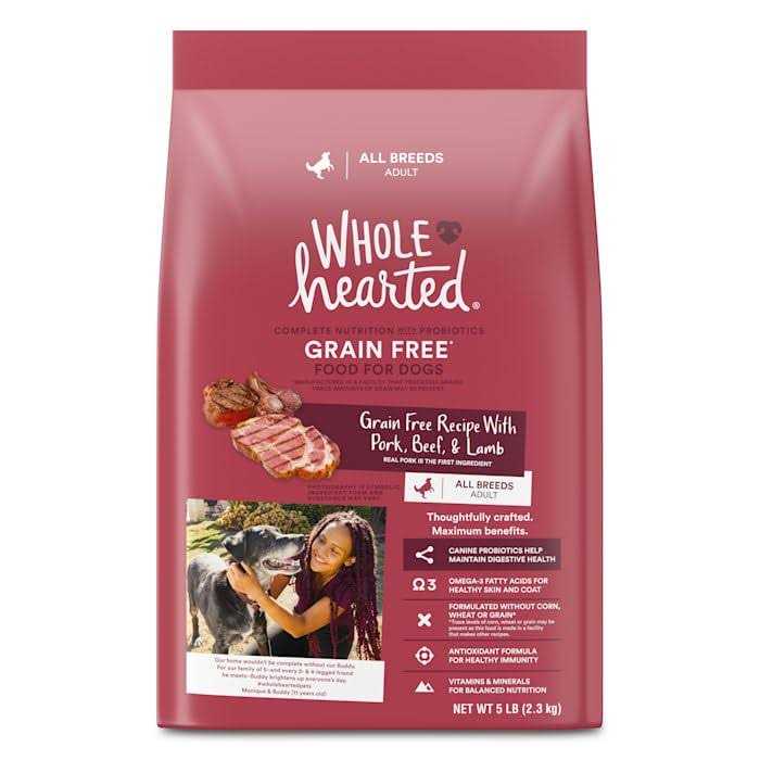 WholeHearted Grain Free Pork Beef & Lamb Recipe Dry Dog Food - Healthber