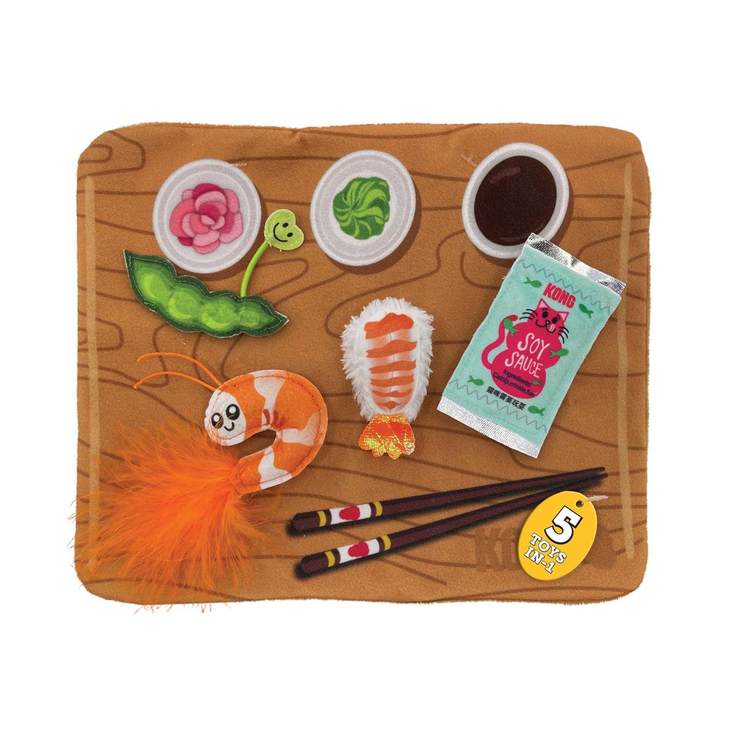 Kong Pull-A-Partz Sushi Cat Toy - Healthber