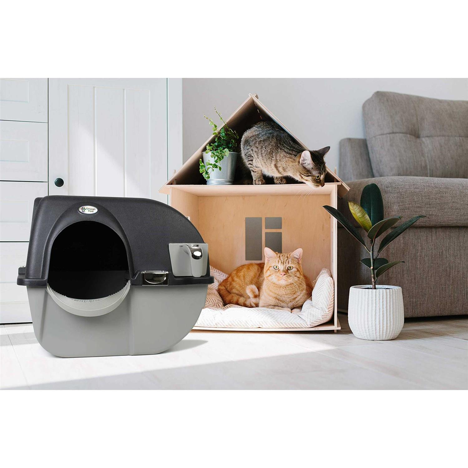 Omega Paw Roll ‘N Clean Self Cleaning Litter Box - Healthber