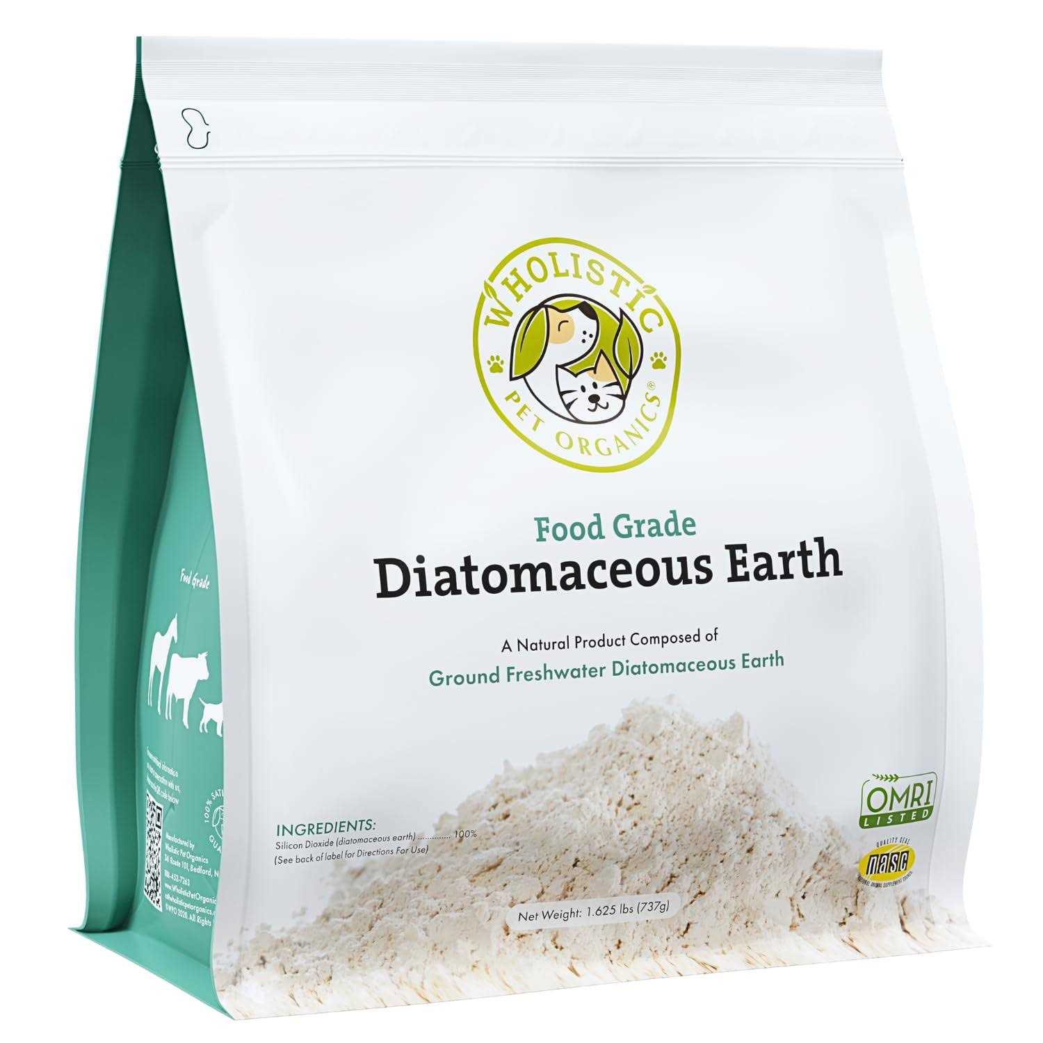 Wholistic Pet Organics Diatomaceous Earth Powder Supplement for Dogs & Cats - Healthber