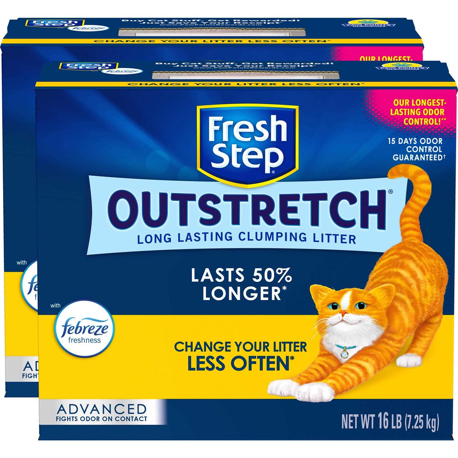 Fresh Step Outstretch Febreze Concentrated Clumping Litter - Healthber