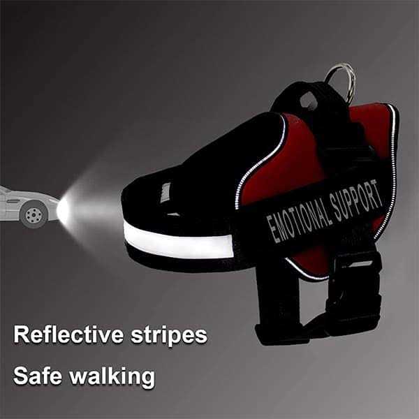 Industrial Puppy Emotional Support Dog Vest Harness with Reflective Straps - Healthber