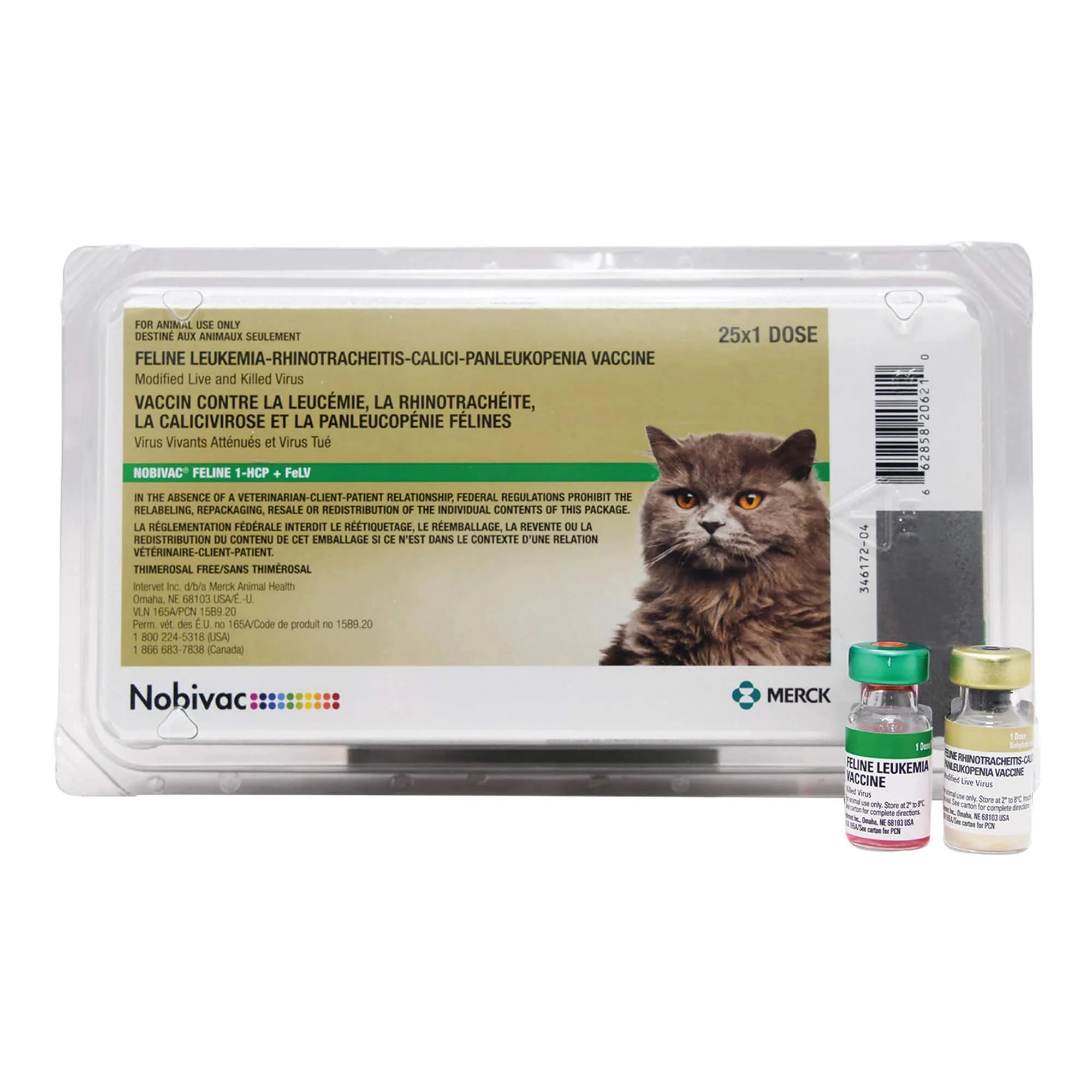 Nobivac Feline 1-HCP+FeLV, 25 x 1 Dose - Healthber