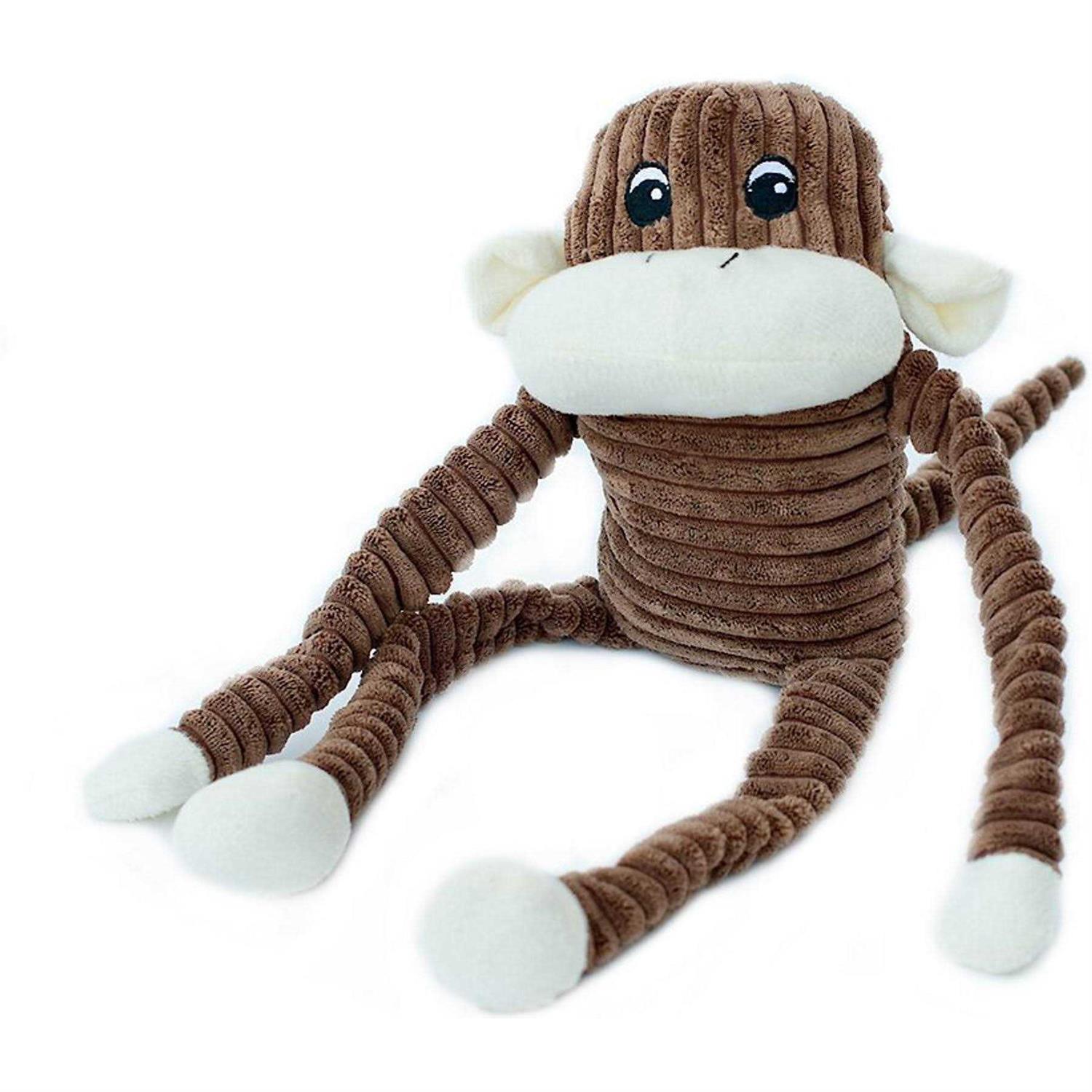 ZippyPaws Spencer The Crinkle Monkey Dog Toy - Healthber