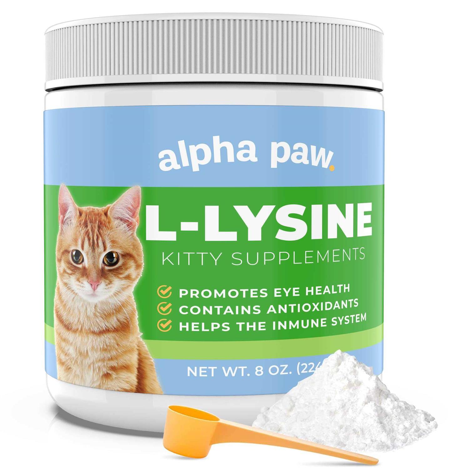 Alpha Paw Human Grade for Pets Cat Lysine Supplement - Healthber