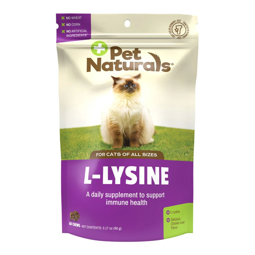 Pet Naturals L-Lysine Chews for Cats, 60 ct - Healthber