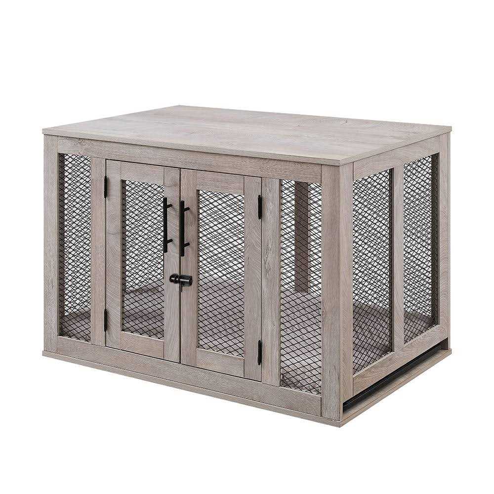 Unipaws Dog Crate with Cushion and Tray - Healthber