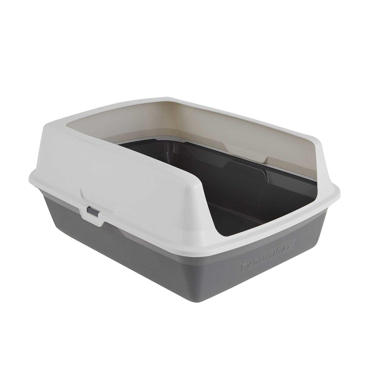 ExquisiCat Plastic Rimmed Litter Pan - Healthber