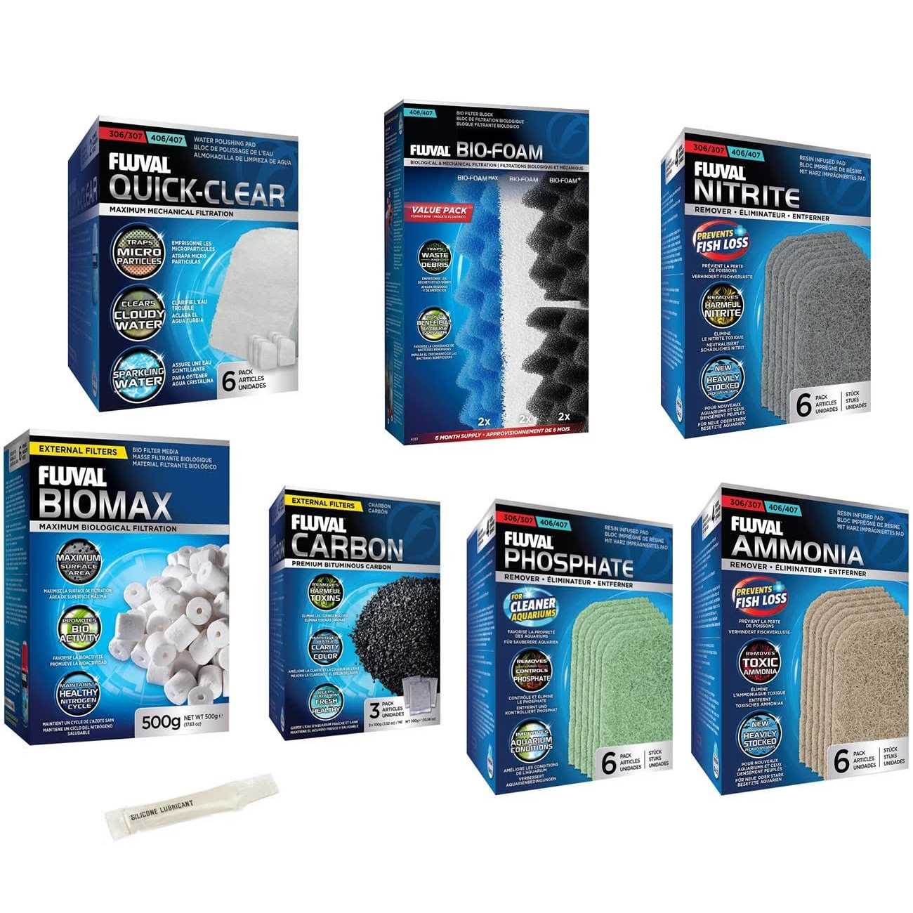 Inland Seas Fluval 406/407 Canister Filter Semi Annual Maintenance Kit Plus Bundle - Healthber