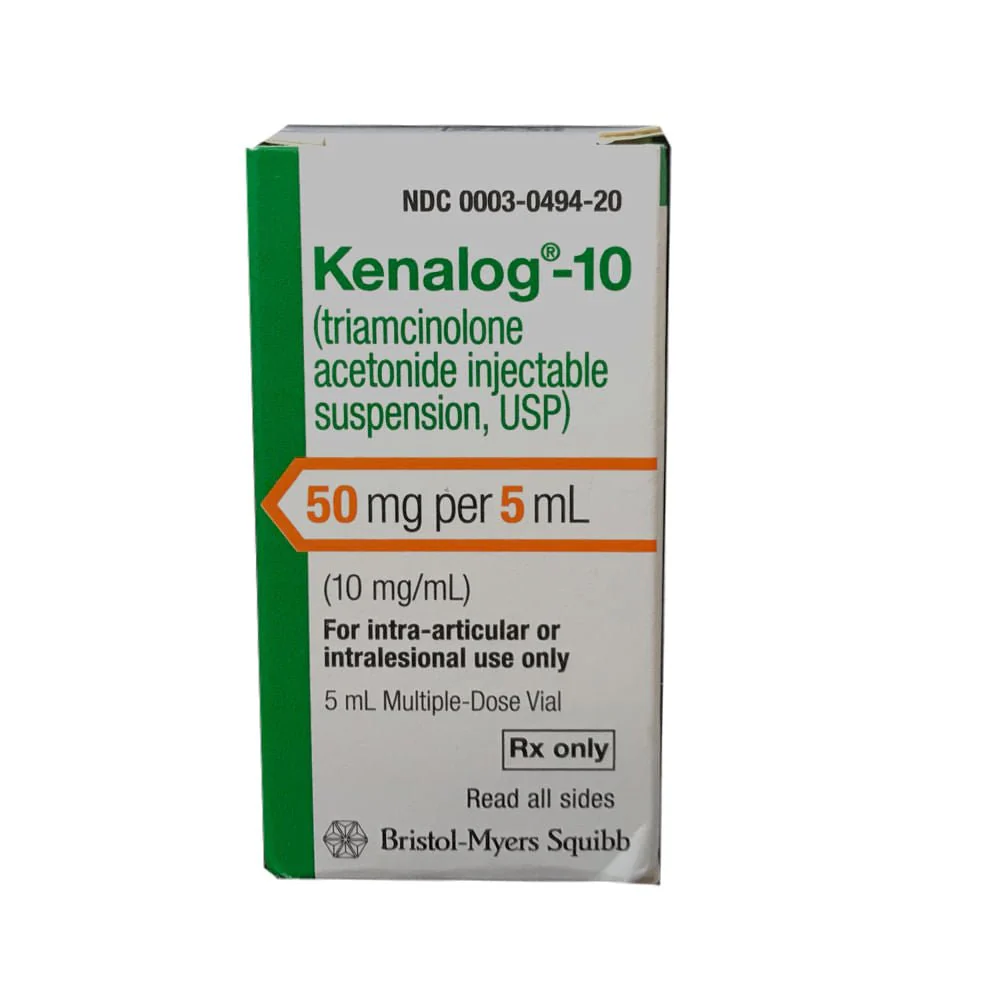 Rx Kenalog-10 (triamcinolone acetonide injectable suspension) Injection for Dogs & Cats, 10mg/ml x 5ml Vial - Healthber