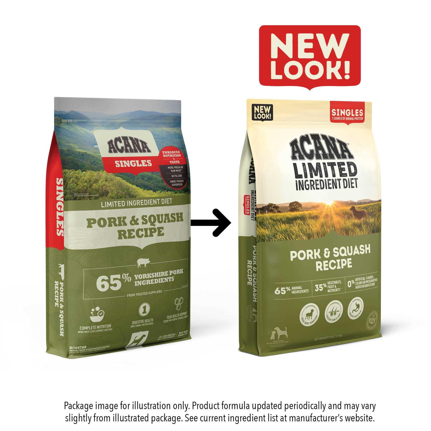 Acana Singles Pork Squash Dry Dog Food - Healthber
