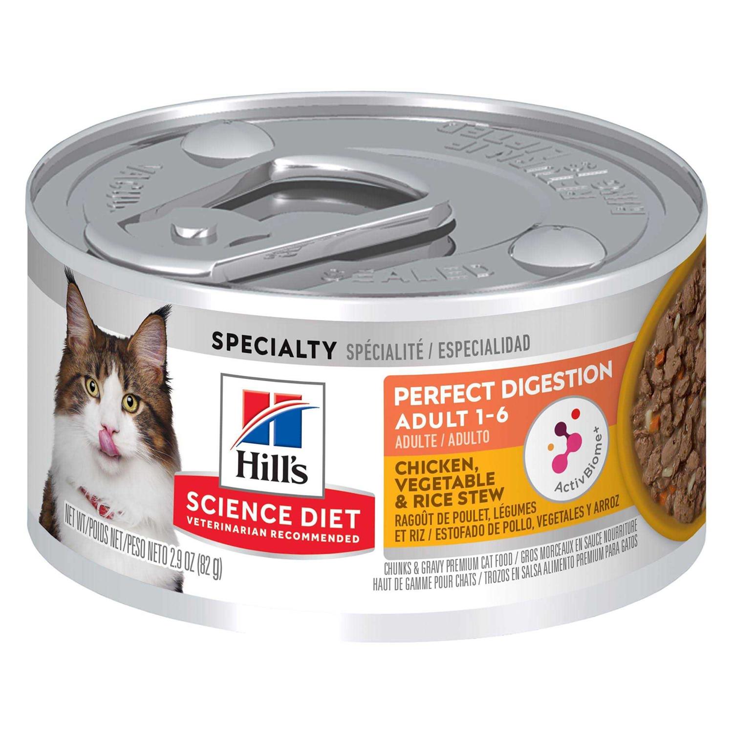 Hill’s Science Diet Perfect Digestion Chicken Vegetable & Rice Stew Adult Canned Cat Food - Healthber