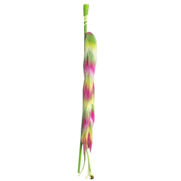 Bell and Fuzzy Tail Teaser Toy with Long Handle - Healthber