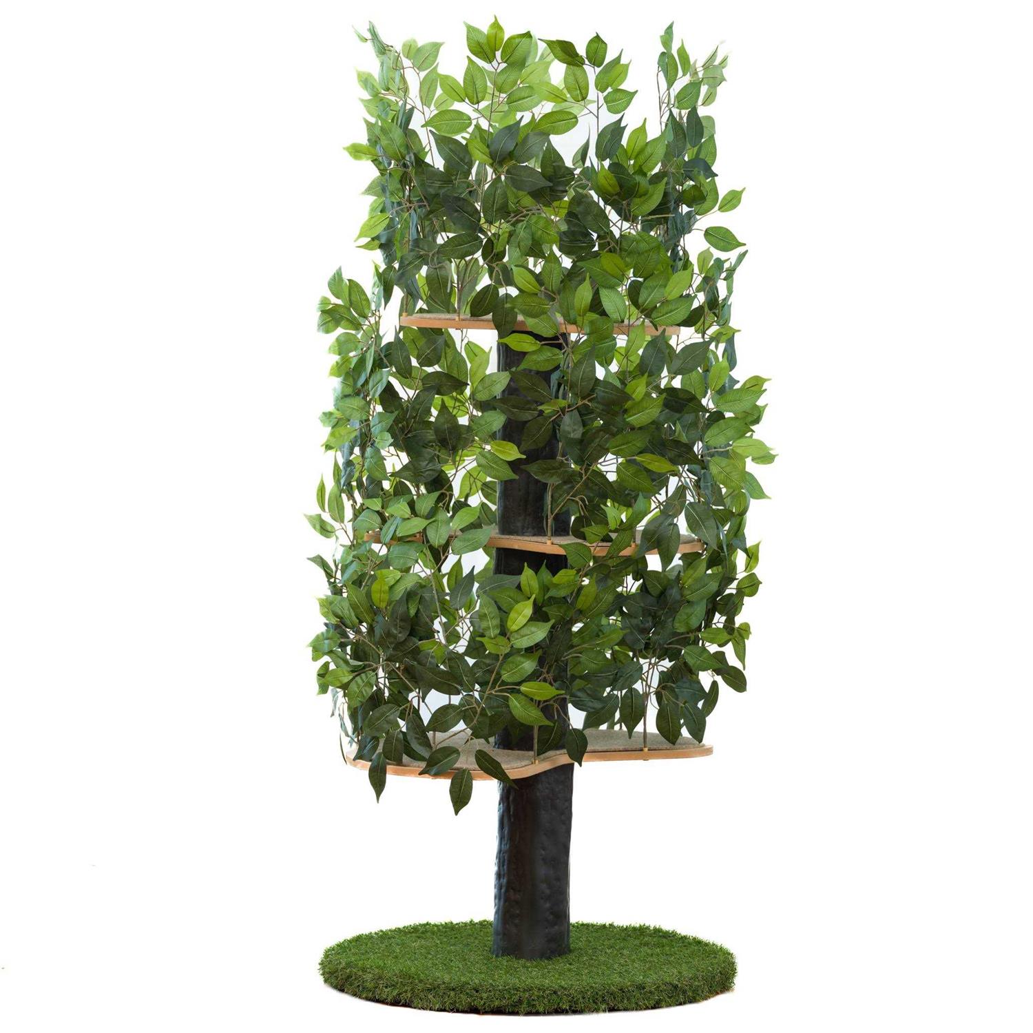 On2Pets Cat Tree with Leaves Cat House & Cat Activity Tree - Healthber