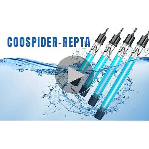 coospider-repta Aquarium UV Sterilizer for Aquarium UVC Light Fish Tank Light 5W - Healthber