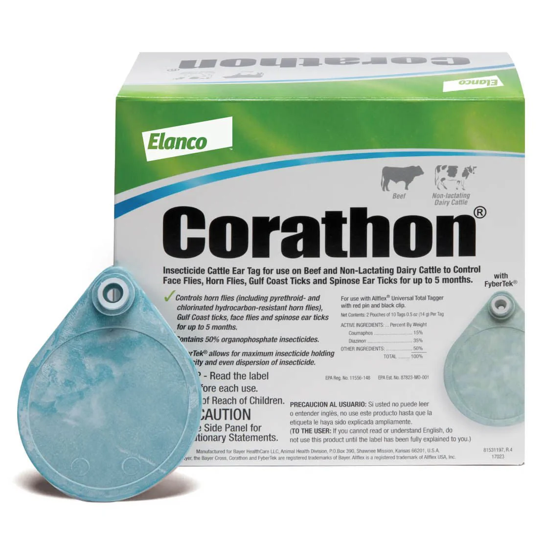 Corathon Cattle Insecticide Ear Tags, 20 ct - Healthber